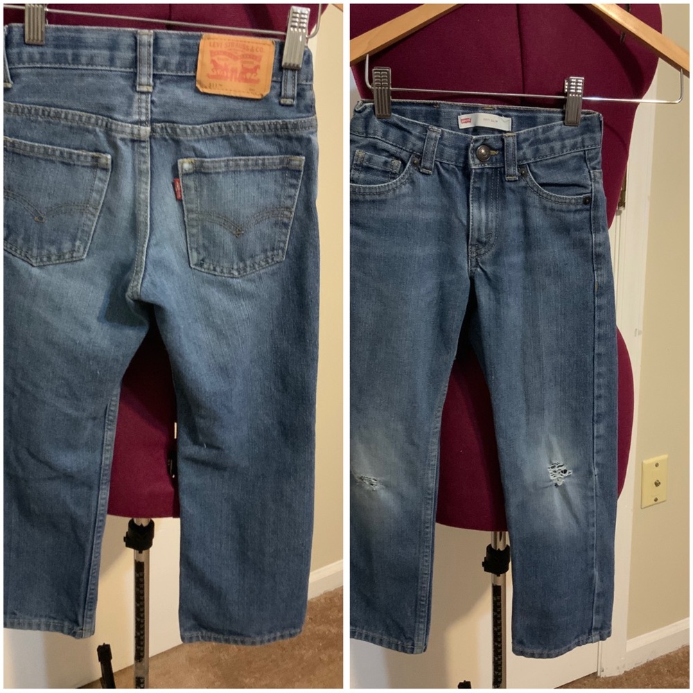 Levi’s 511 Boy slim Distressed Blue Jeans
